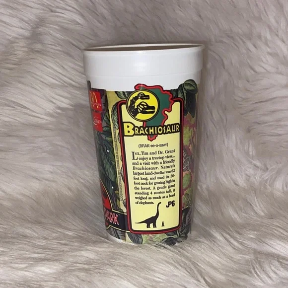 Lot De Gobelets Vintage McDonald's Jurassic Park De 1992 – Très Bon état